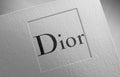 Dior on paper texture Royalty Free Stock Photo